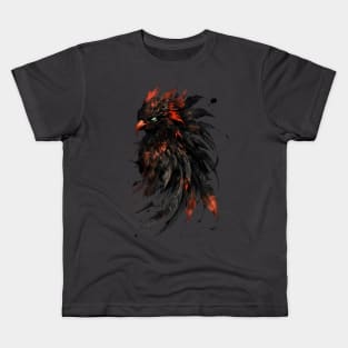 Feathers and Fire - Fabled Phoenix Bird Kids T-Shirt